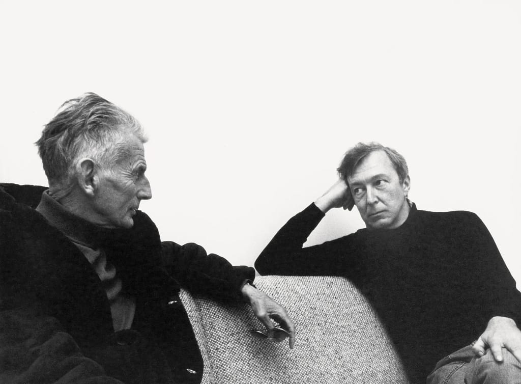 Samuel Beckett a Jasper Johns v Atelier Commelynck, Paríž, 1975. Foto: Robert Doisneau / Gamma-Rapho via Getty Images.