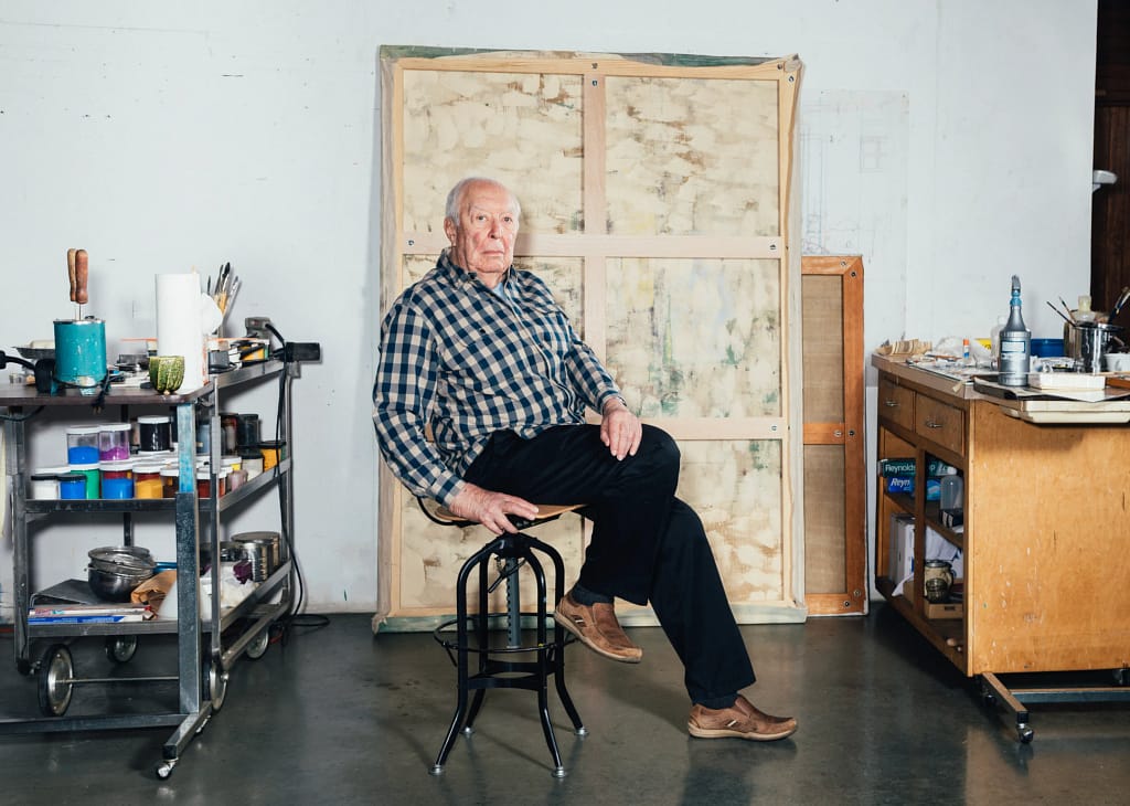 Jasper Johns v ateliéri, Connecticut, 2018. Foto: Andrew White pre The New York Times.