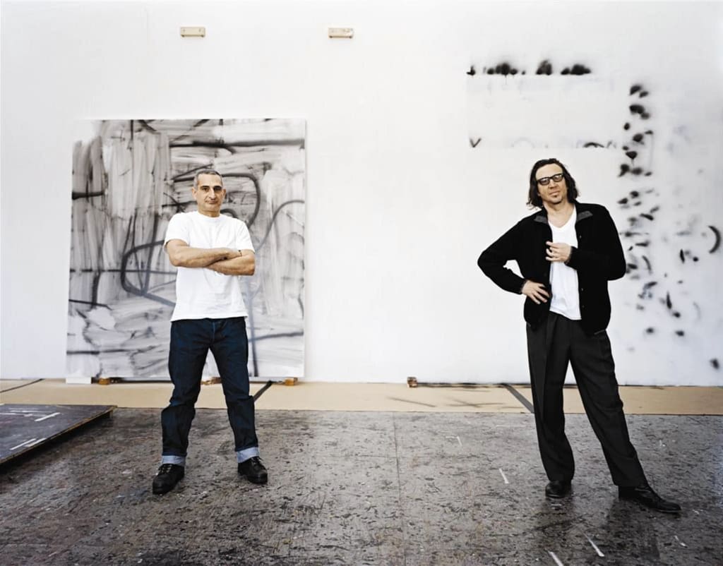 Christopher Wool a Richard Hell v Woolovom ateliéri, New York. Foto: Kyoko Hamada.