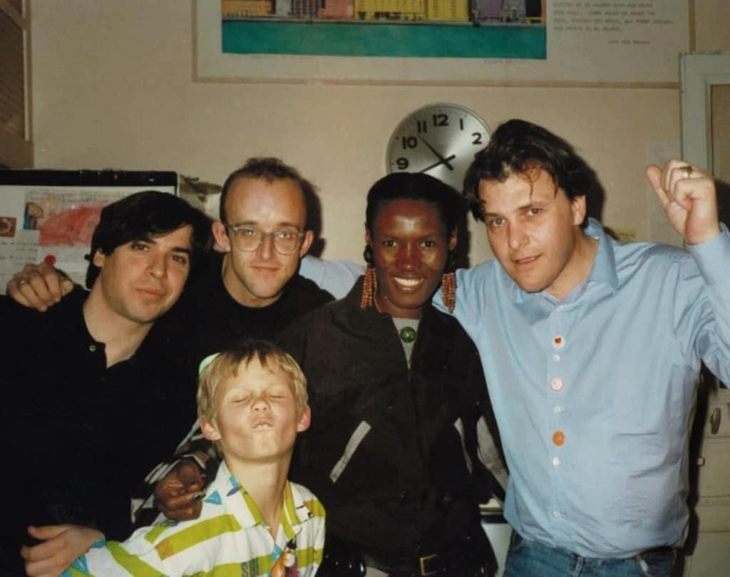 Narodeninový moment s Georgesom Condom, Keithom Haringom a Grace Jones