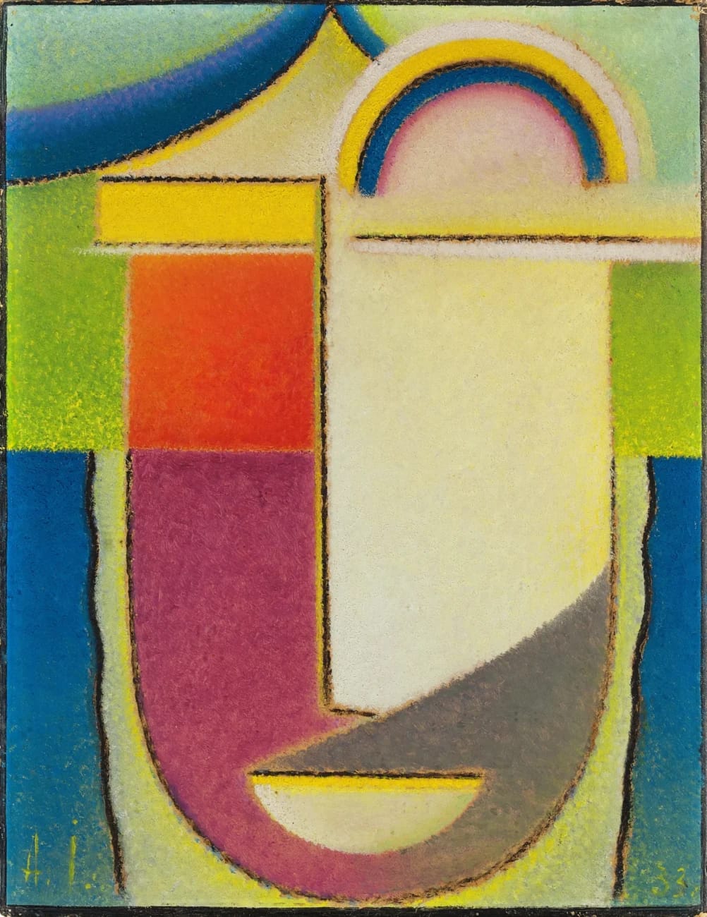 Alexej von Jawlensky, Abstract Head Easter, Abstrakter Kopf Ostern, 1933, olej na doske, súkromná zbierka