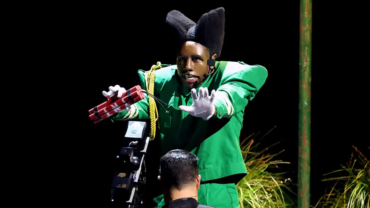 Tyler, the Creator počas živého vystúpenia na Grammy Awards 2026
