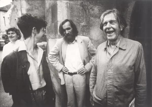 Milan Adamčiak a John Cage v Bratislave, 1992