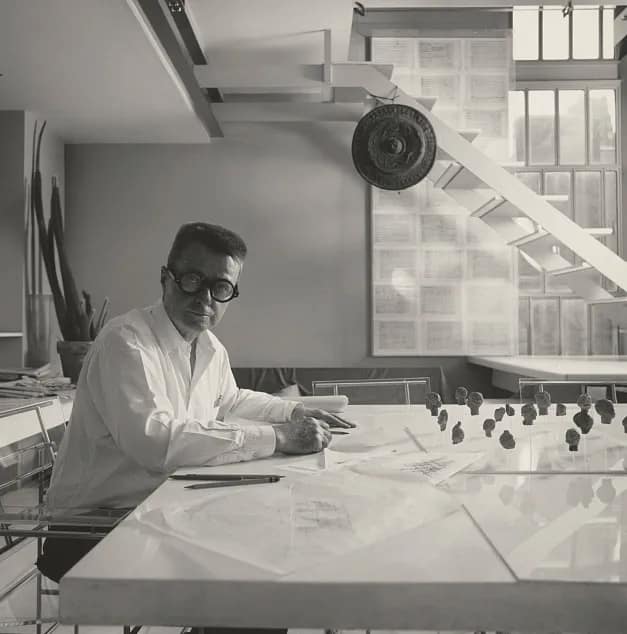 Banner výstavy Materialized Space: The Architecture of Paul Rudolph v Metropolitan Museum of Art, 2024