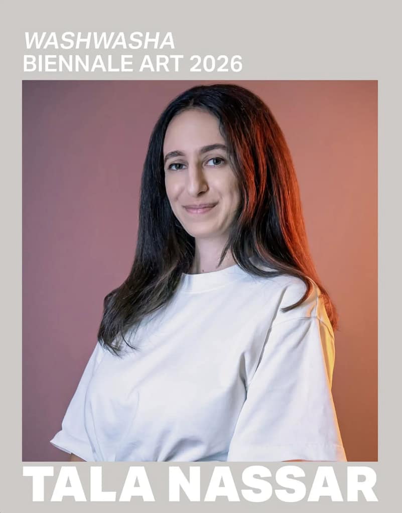 Portrét Taly Nassar, asistentky kurátorky výstavy Washwasha, Národný pavilón UAE, Benátske bienále 2026.