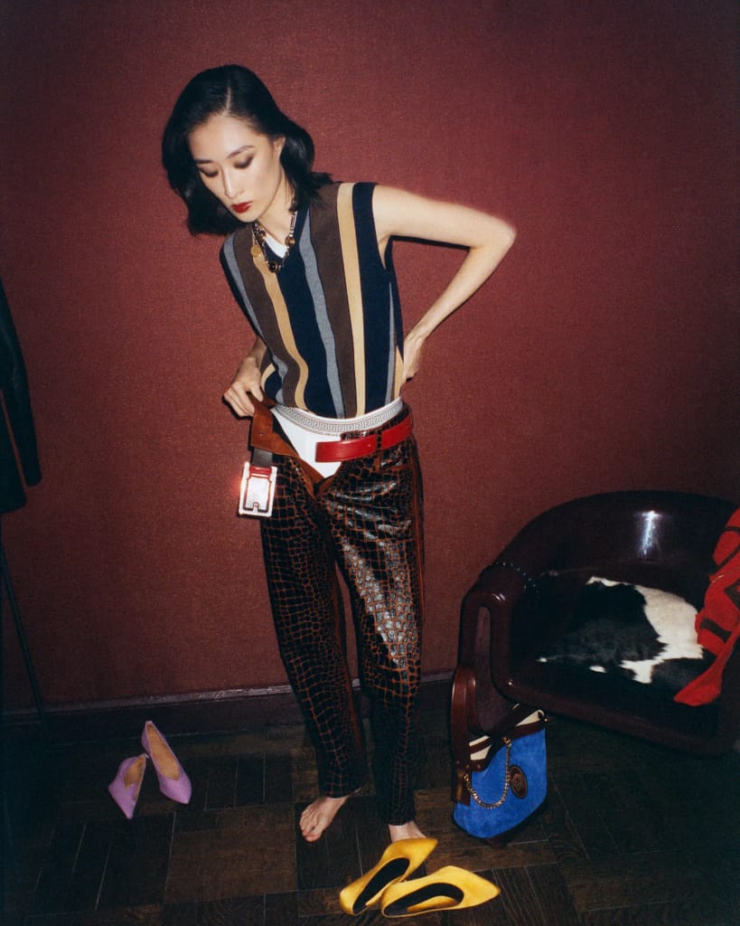 Modelky a modelovia v kampani Versace Spring Summer 2026