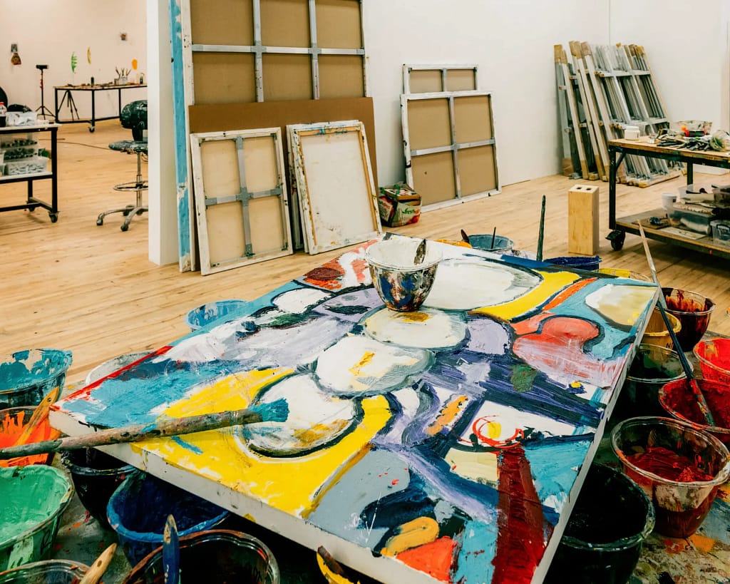 Eddie Martinez – Bufly painting (neukončené dielo)